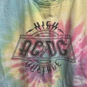 AC/DC Tie-Dye High Voltage Tee